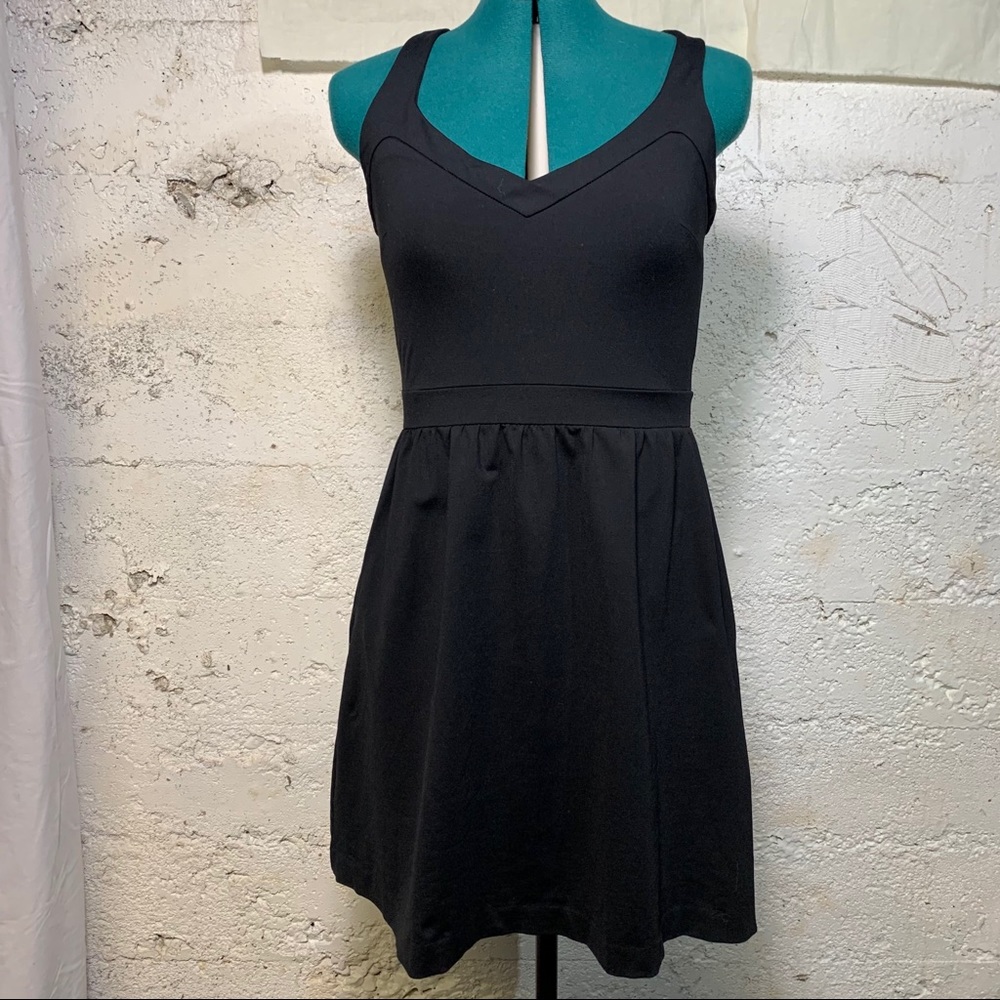 Cynthia Rowley black nylon/spandex fit and flare